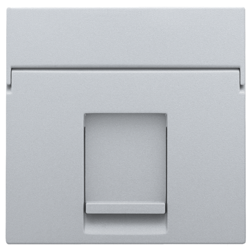 Centraalplaat data 1x RJ, sterling coated