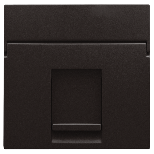 Centraalplaat data 1x RJ, dark brown coated