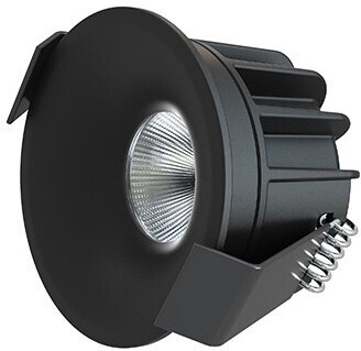 Interlight LED Inbouwspot Stella IP44 Rond 4W CTA 2200-2700K CRI>95 45D 220lm Zwart Ø50 Buitenmaat - Gatmaat Ø44 - Dimbaar