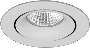 LED Inbouwspot Luna IP44 Rond 13W 3000K CRI>90 38D 740lm Grijs Ø95 Buitenmaat - Gatmaat Ø83 - Dimbaar