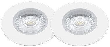 LED Inbouwspot Beer IP44 Basisset 2x 4W 2700K CRI>90 36D 260lm Wit Ø65 Buitenmaat - Gatmaat Ø58 - Dimbaar