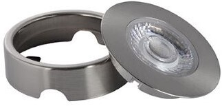 LED Inbouwspot Beer Opbouwring Geborsteld Chroom