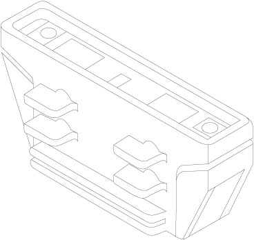 3-Fase Rail Mechanische Koppelstuk (Stroomonderbreking) Zwart