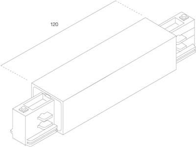 3-Fase Rail Middenvoeding Grijs