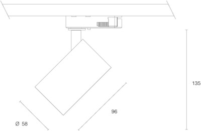 LED 3-Fase Railspot Rhea 7W 2700K CRI>90 33D 674lm Wit - Fase Dimbaar