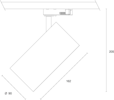 LED 3-Fase Railspot Rhea 27W 3000K CRI>90 40D 2902lm Wit - Fase Dimbaar