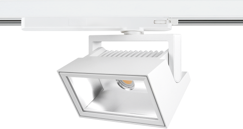 LED 3-Fase Railspot Pluto Flood 38W 3000K CRI>90 PW 72Dx98D 4164lm Wit