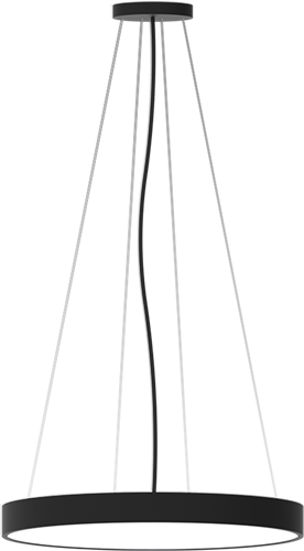 LED Opbouw-/pendelarmatuur Jericho Ø600mm 57W 3000K/3500K/4000K 5220lm/5540lm/5575lm Zwart - DALI