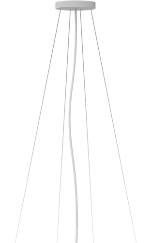 LED Opbouw-/pendelarmatuur Jericho Ø480mm & Ø600mm Pendelset Wit accessoires Jericho