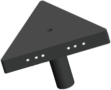 Floodlight IP66 3-Voudig Bevestigingsbeugel paal Ø42-60