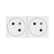 Legrand - Mos.Link ctdoos 2x2P+A vlak 45°-4 mod wit