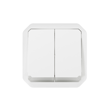 Legrand - Plexo Dubbel Wissel-Drukknop Verlicht - Mechanisme Ip55 Wit Legrand - Plexo Dubbel Wissel-Drukknop Verlicht - Mechanisme Ip55 Wit