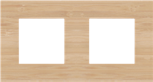 Niko, tweevoudige afdekplaat, Pure bamboo, 71 mm centerafstand