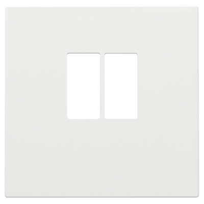 Afwerkingsset voor enkelvoudige luidsprekeraansluiting, white coated