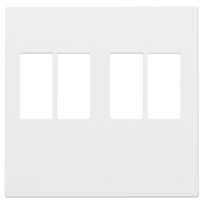 Afwerkingsset voor tweevoudige luidsprekeraansluiting, white coated