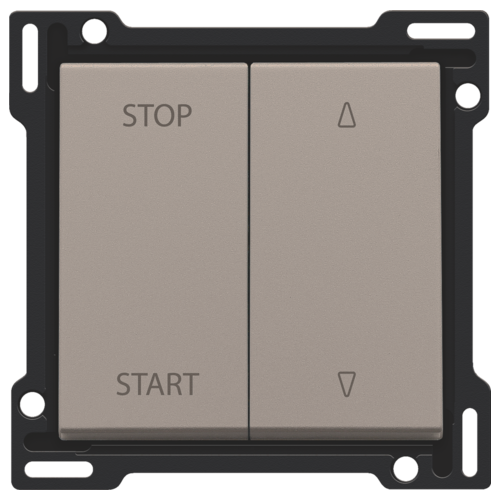Afwerkingsset voor elektrisch gescheiden rolluikschakelaar, bronze coated