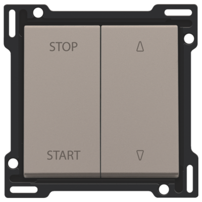 Afwerkingsset voor elektrisch gescheiden rolluikschakelaar, bronze coated