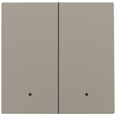 Afwerkingsset met lens voor dubbele elektronische schakelaar of drukknop, bronze coated