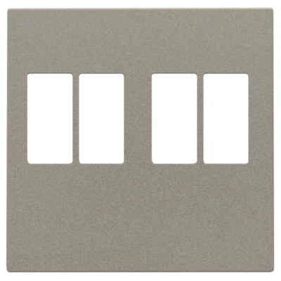 Afwerkingsset voor tweevoudige luidsprekeraansluiting, bronze coated