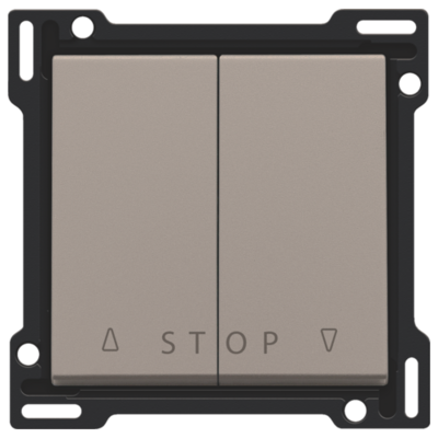 Afwerkingsset voor tweevoudige rolluikdrukknop voor elektronische sturingen, bronze coated