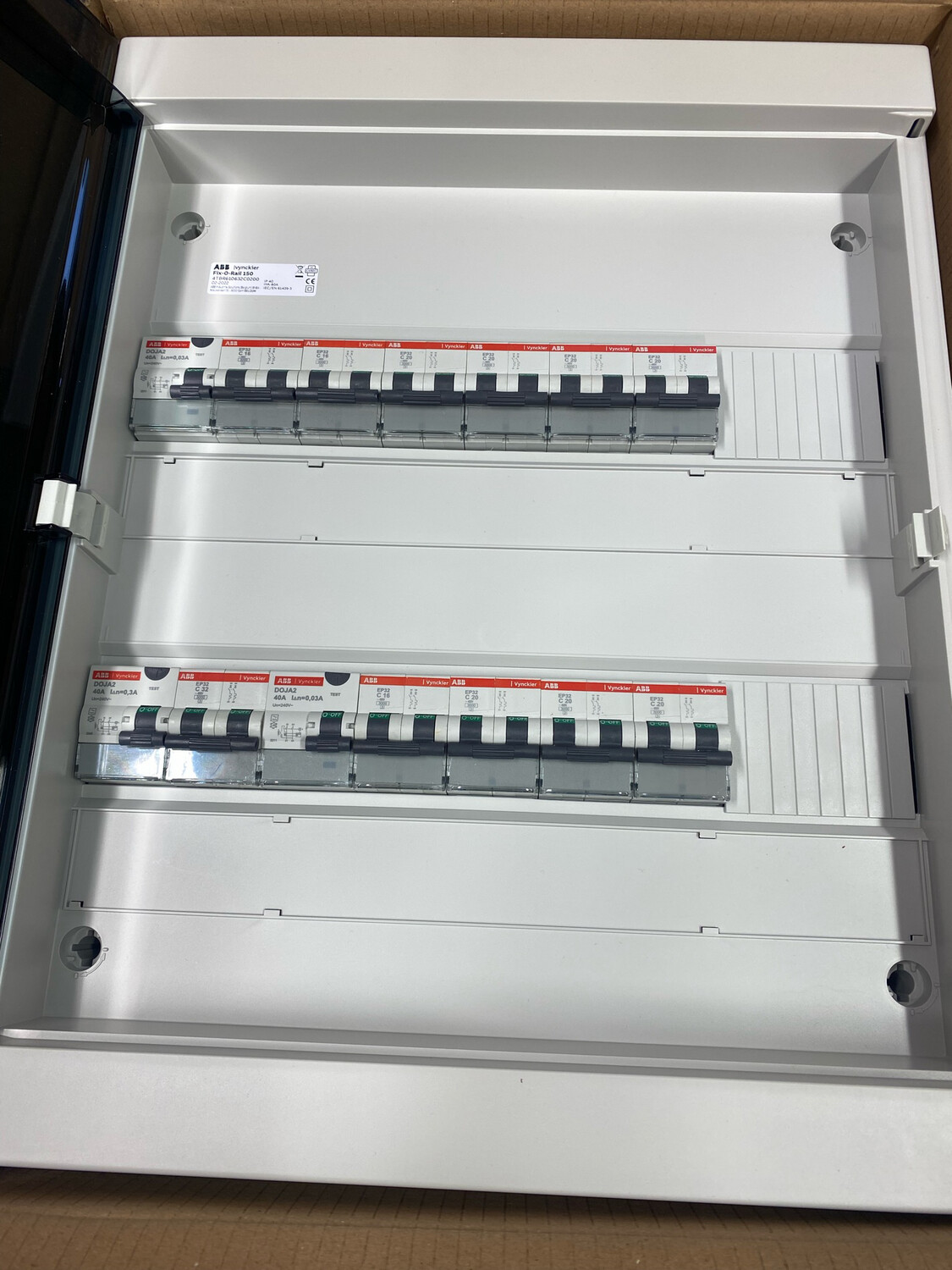 ABB voorbedrade zekeringskast 36 modules Type 6