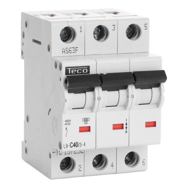 TECO - Automaat TC 3P 40A 4,5kA Curve C
