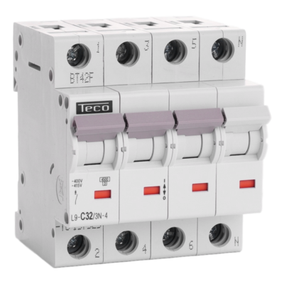 TECO - Automaat TC 3P+N 32A 4,5kA Curve C