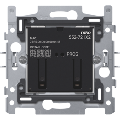 Geconnecteerde tweevoudige schakelaar, sokkel, 2 x 10 A (totaal max. 16 A),60 x 71 mm, klauwbevestiging, Zigbee®