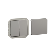 Legrand - Plexo Multi Bediening 1 Of 2 Schak-Drukknop Mech Ip55 Grijs Legrand - Plexo Multi Bediening 1 Of 2 Schak-Drukknop Mech Ip55 Grijs