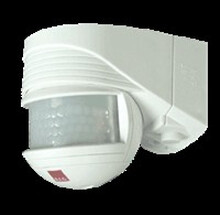 Luxomat - Buitenbewegingsmelder 200°, reikwijdte 12m, met onderkruipbeveiliging, wit