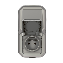 Legrand - Plexo Diy Wissel + Contactdoos 2P+A Compleet Ip55 - Grijs