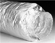 GEISOLEERDE FLEXIBELE GELUIDDEMPER 127MM L05M - DIKTE ISOLATIE 25MM GEISOLEERDE FLEXIBELE GELUIDDEMPER 127MM L05M - DIKTE ISOLATIE 25MM