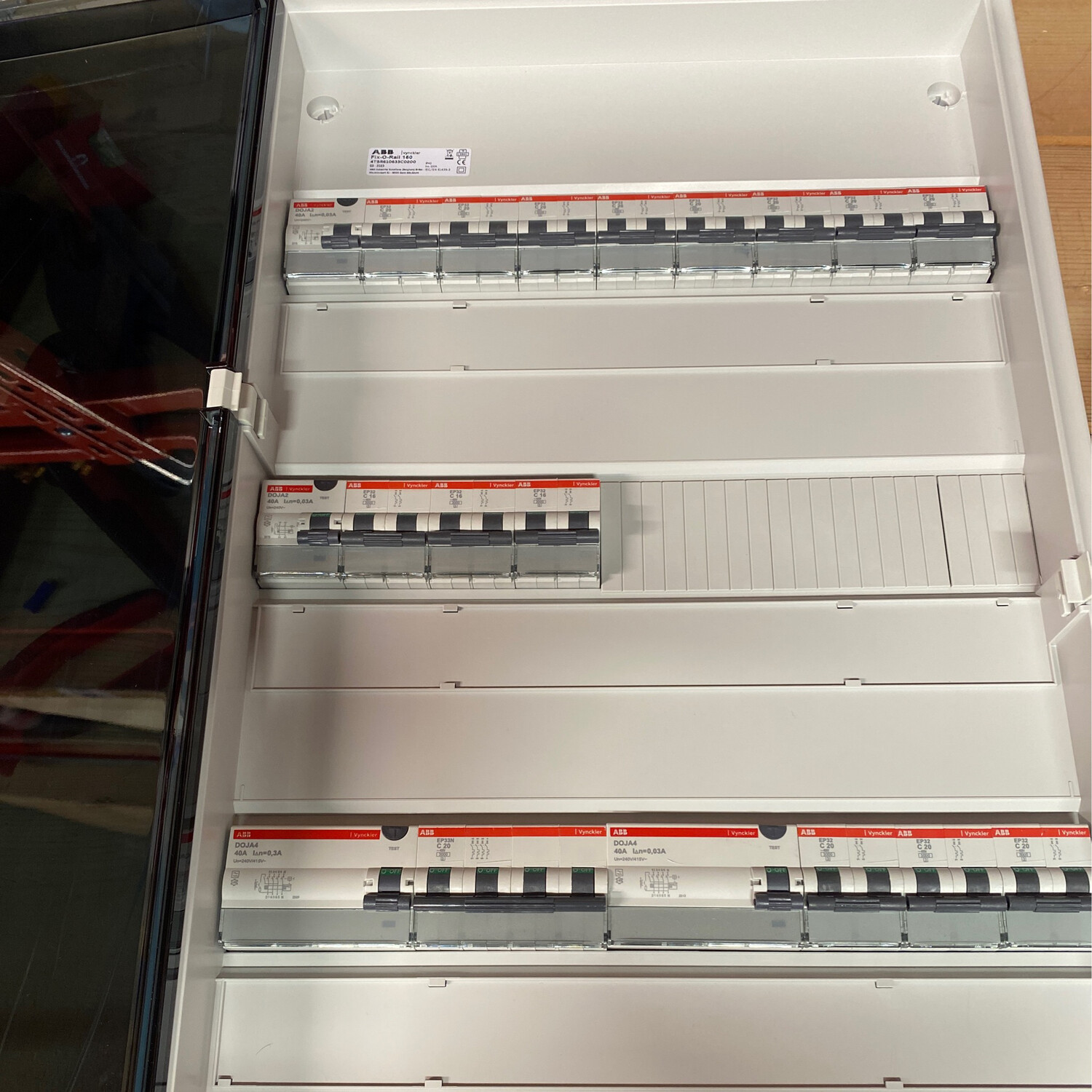 ABB voorbedrade zekeringskast 54 modules Type 10