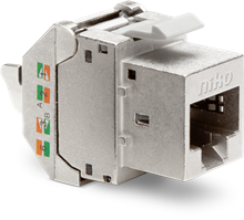 Afgeschermde RJ45-connector STP Cat. 6, klaar voor PoE++, voor bandbreedtes tot 250MHz