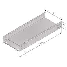 Kabelgoot ineenschuifbaar H=60MM, B=50MM, L=3000MM