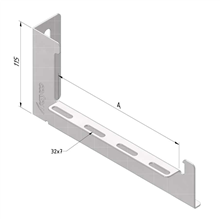 Clipsbare wandbeugel L=400MM sendzimir (10x)