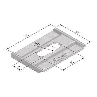Draadgoot Fixatieklem Sendzimir (50x)