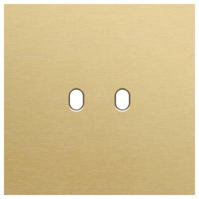 Enkelvoudige afdekplaat, voor tweevoudige schakelfuncties, Niko Toggle alu gold brushed