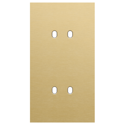 Tweevoudige afdekplaat, verticaal 71 mm centerafstand, voor tweevoudige schakelfuncties, Niko Toggle alu gold brushed