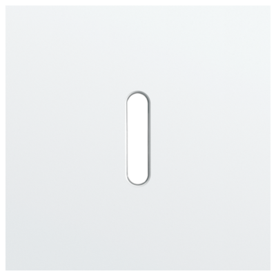 Enkelvoudige afdekplaat, voor enkelvoudige schakelfuncties, Niko Rocker steel white coated