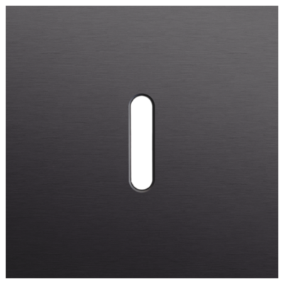 Enkelvoudige afdekplaat, voor enkelvoudige schakelfuncties, Niko Rocker alu black brushed