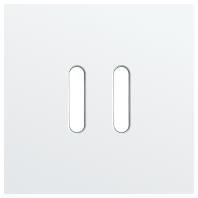 Enkelvoudige afdekplaat, voor tweevoudige schakelfuncties, Niko Rocker steel white coated