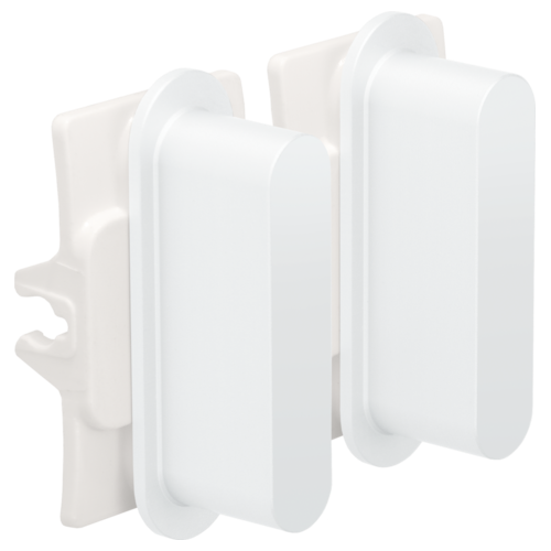 Niko Rocker set voor tweevoudige schakelfuncties, steel white coated
