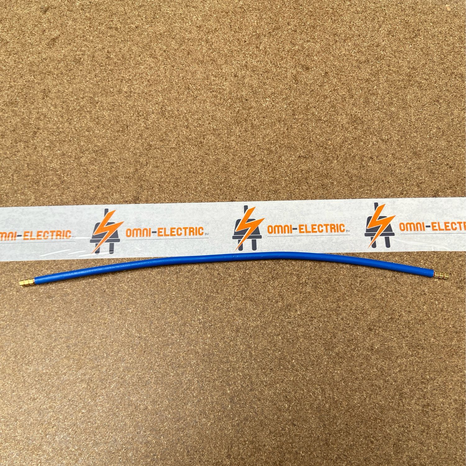 Aansluitkabels 10qmm 350mm huls blauw