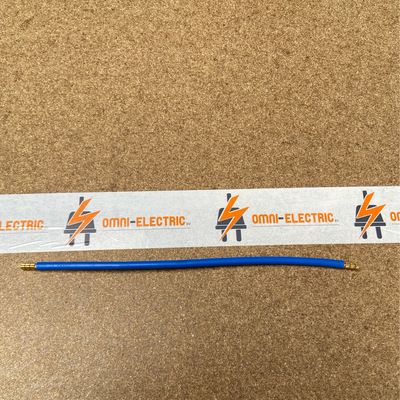 Aansluitkabels 10qmm 265mm huls blauw