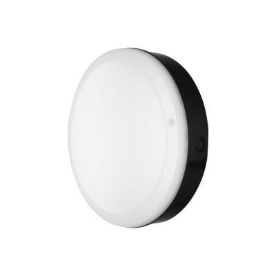Ledvance LED Bulkhead Surface 300 Zwart 15W 1400lm - 830 Warm Wit | 300mm - IP65 - Bewegings- en lichtsensor - 3 uur Noodverlichting