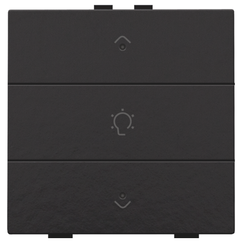Enkelvoudige dimbediening voor Niko Home Control met leds, piano black coated