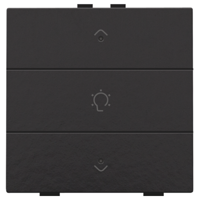 Enkelvoudige dimbediening voor Niko Home Control met leds, piano black coated