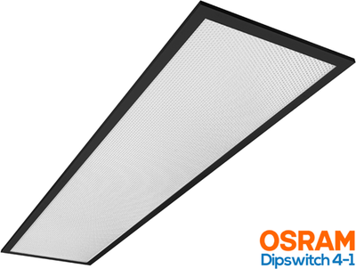 LED Paneel 30x120cm G2 Zwart IP44 18-26W 3000K-4000K 2-CCT 2400-3650lm UGR<19 +Osram Driver (2x28W)