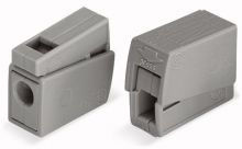 WAGO - LUSTERKLEM GRIJS 105°C 1 X 1 - 2,5mm² / 1 X 0,5-1mm² (100)